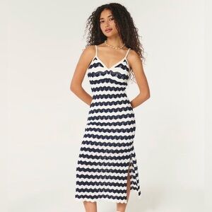 New! Hollister Crochet-Style Midi Dress size Medium